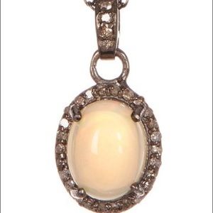 ADORNIA Milly Opal & Champagne Diamond Necklace